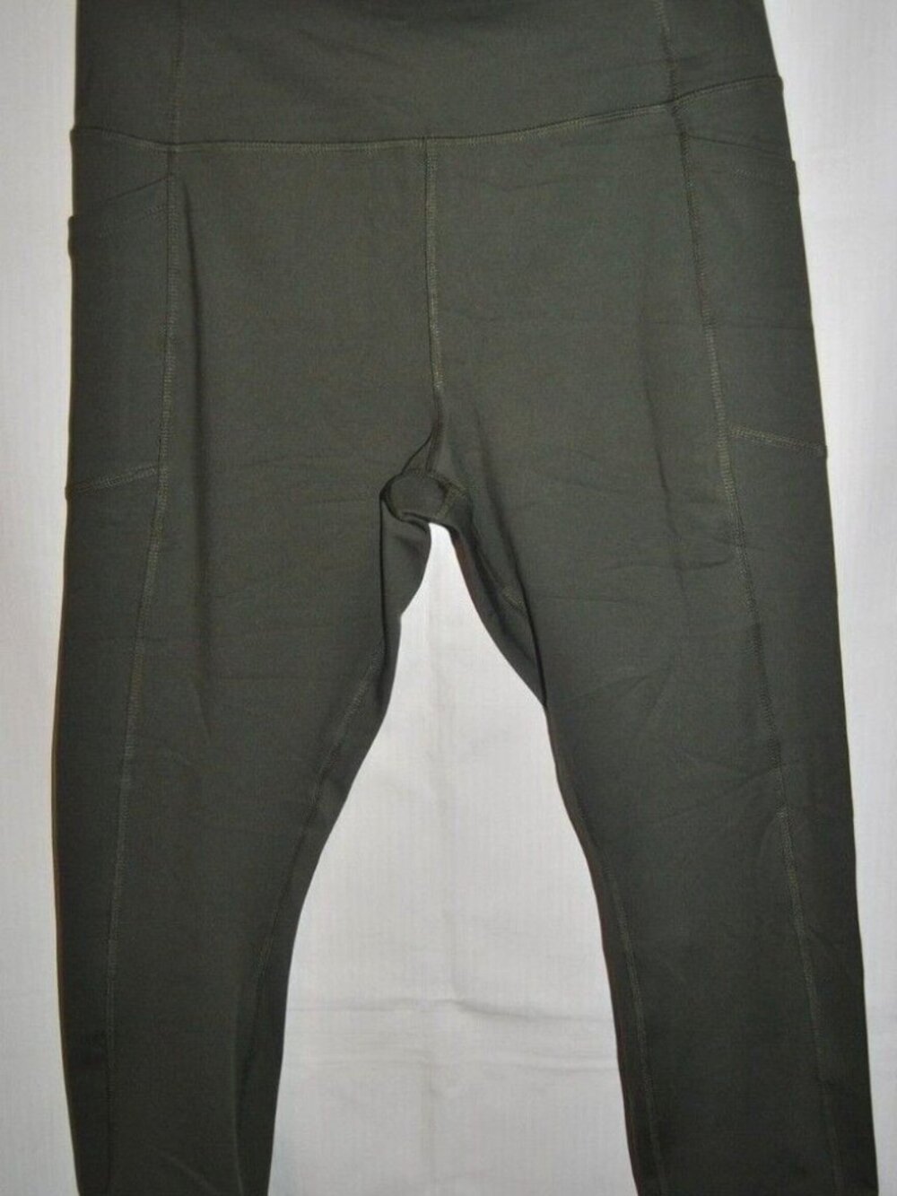 Avia Size 2XL Leggings Cropped   Women's Olive Green
